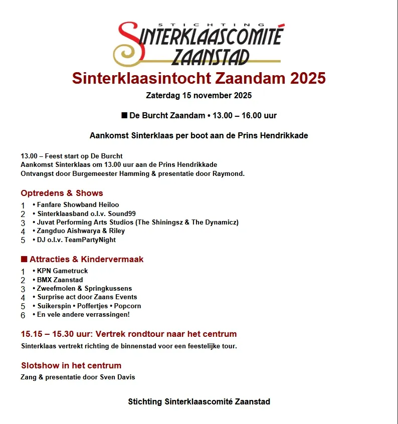 Het programma 2025